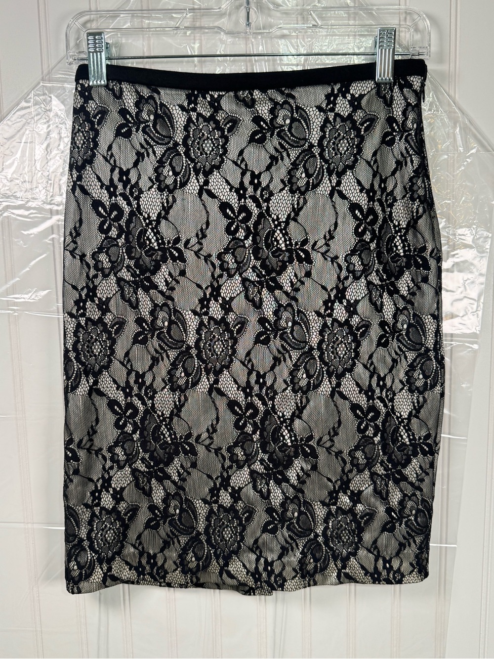 The Limited Black Lace Overlay Pencil Skirt - Women's